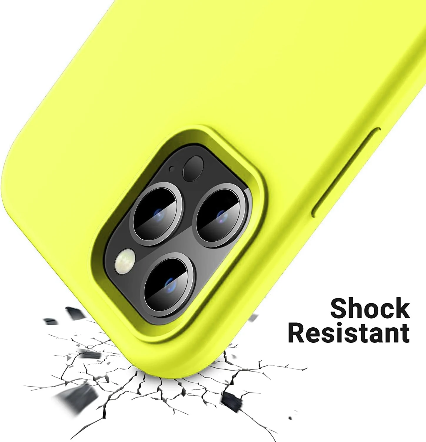 DL3 Mobilak Compatible with iPhone 11 Pro (5.8 Inch) Case, Liquid Silicone Case, Full Body Protective Cover, Shockproof, Slim Phone Case, Anti-Scratch Soft Microfiber Lining - Lemon