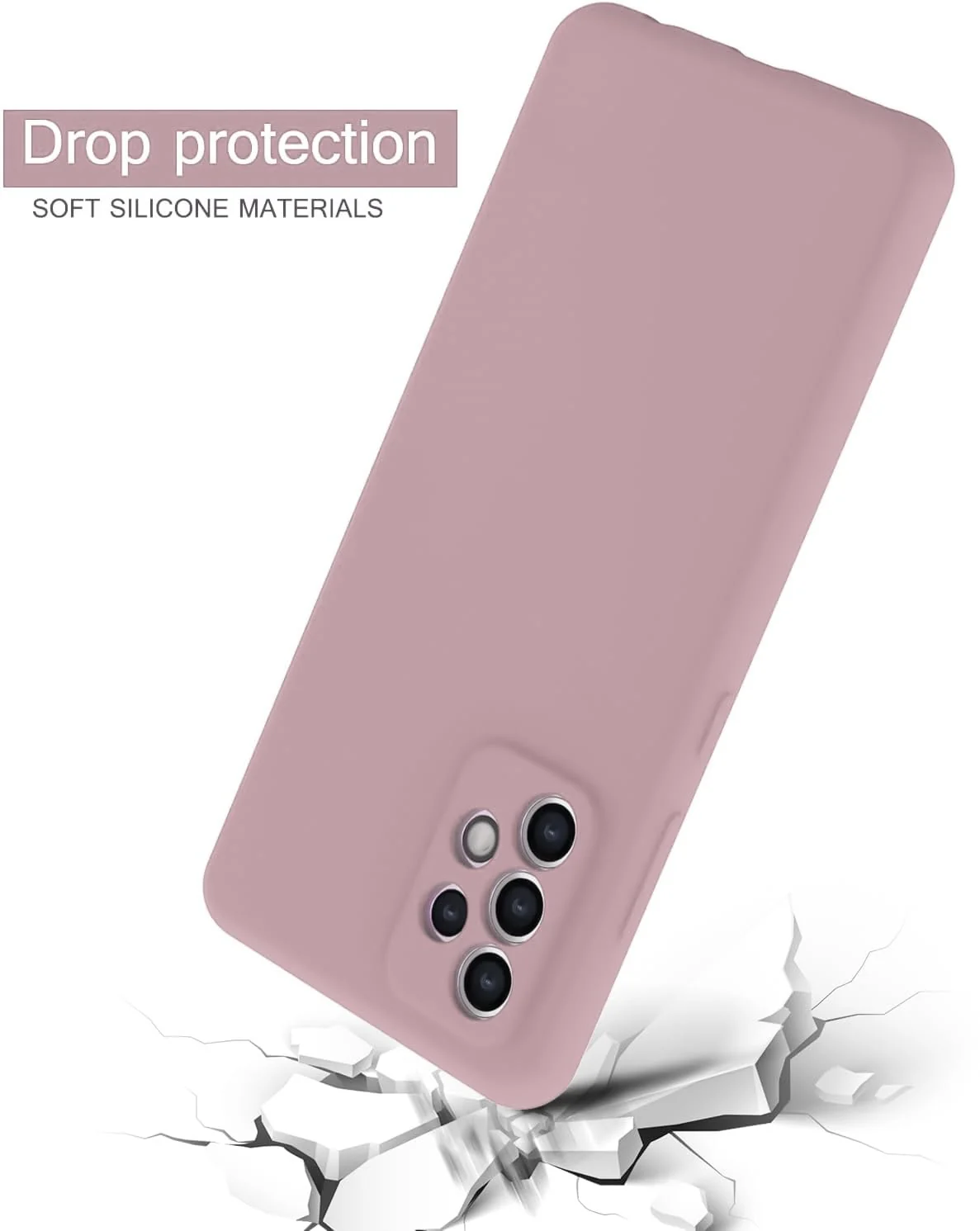 DL3 Mobilak Soft Silicone Gel Bumper Case for Samsung Galaxy A52 / A52S - Cashmere