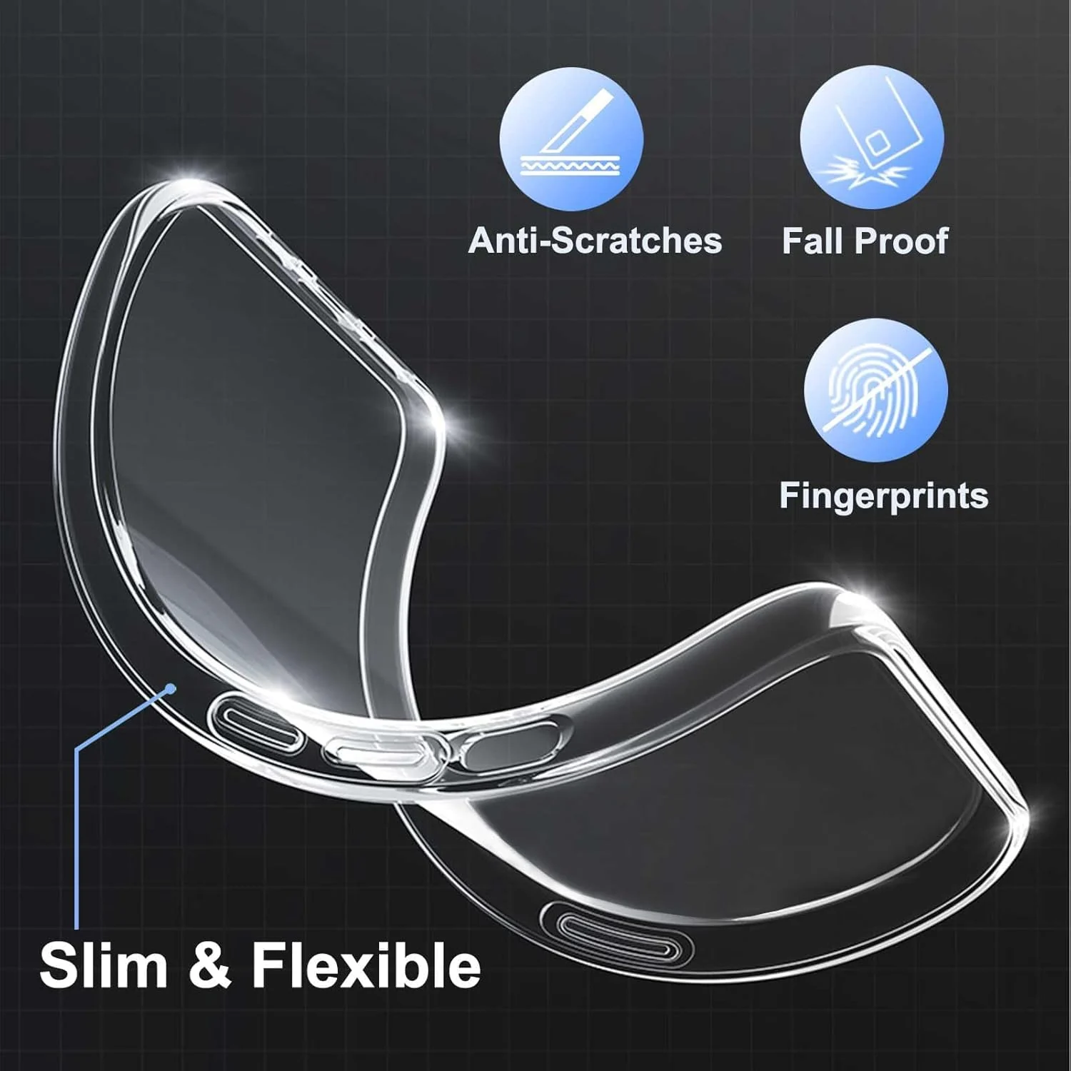 DL3 Mobilak Case Compatible with realme C85 Pro Case Crystal Soft TPU Gel Case Flexible Silicone Anti-Scratch TPU Cover - Clear
