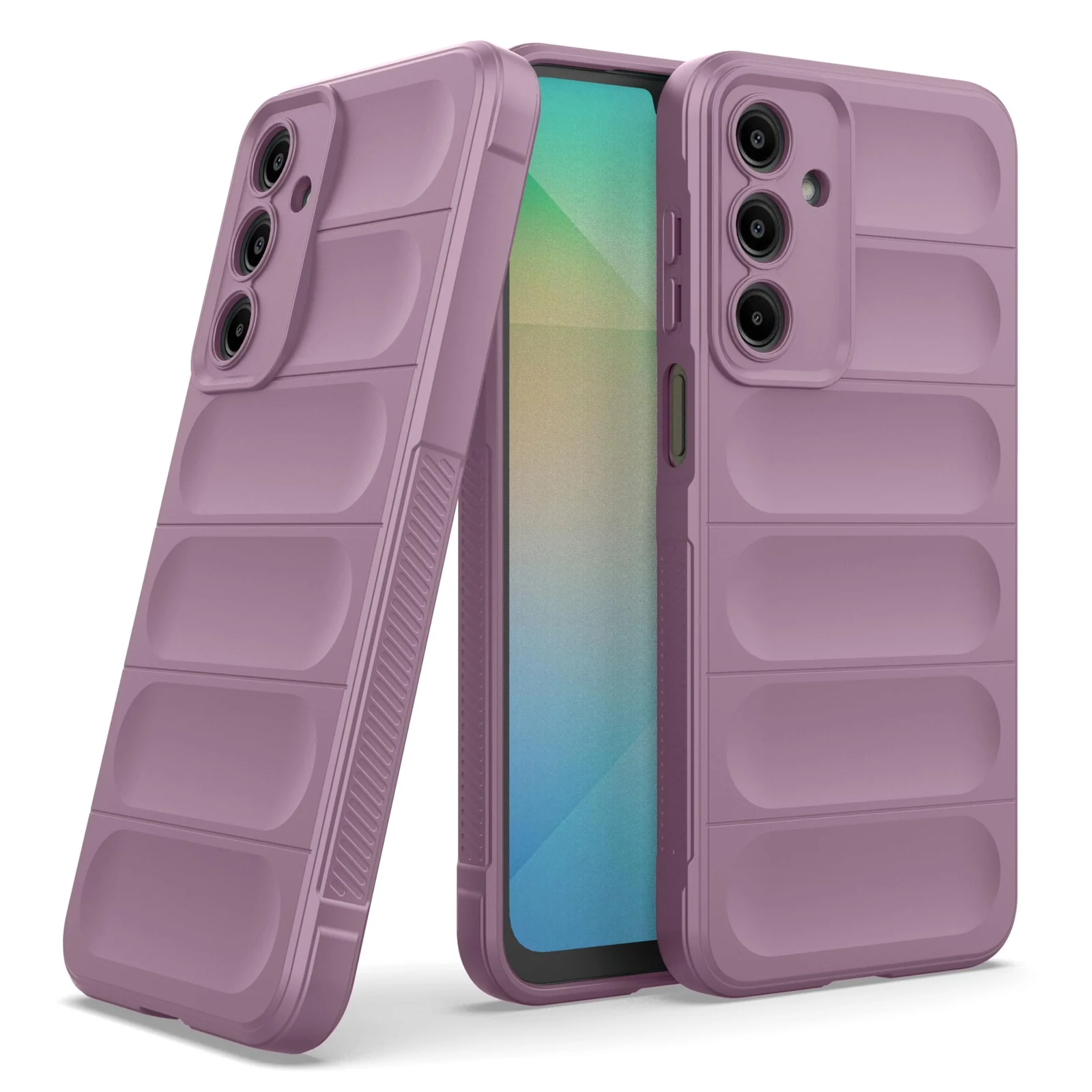 DL3 Mobilak Silicone Case for Samsung Galaxy A25 Heavy Duty Protective [Slim Fit] Shockproof Soft Flexible Protective Design Shock-Absorption TPU Cover With Camera Protection - Purple