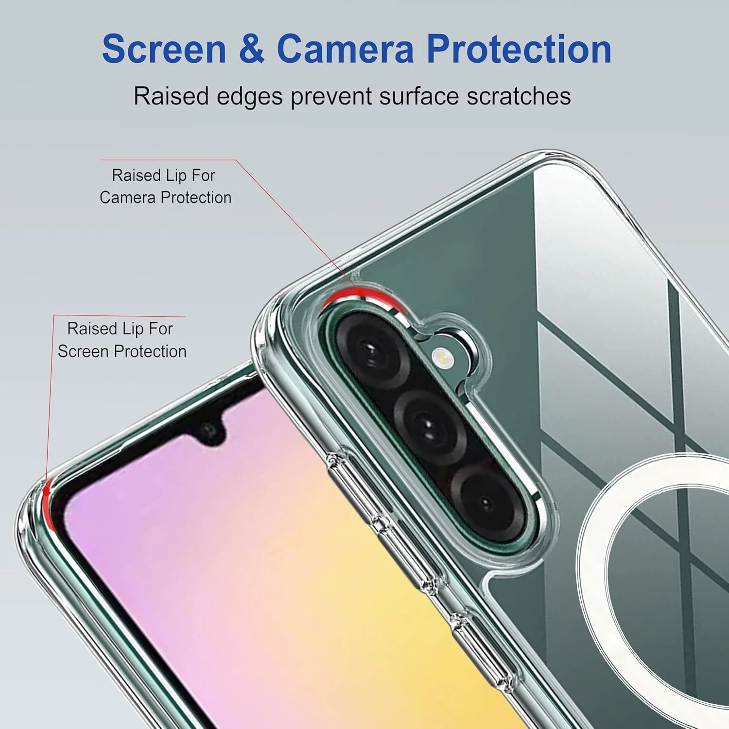 DL3 Mobilak for Samsung Galaxy A57 5G Case [Compatible with MagSafe] [Strong Magnet] Magnetic Slim Thin Bumper Phone Cover, Lightweight, and Durable for Enhanced Protection and Style - Clear