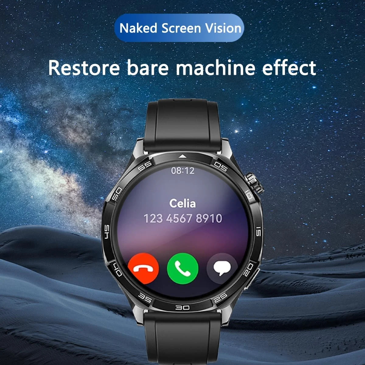 DL3 Mobilak Screen Protector For Huawei Watch GT 5 41mm, 3D Curved Soft Edge Protective Film [Anti-Scratch] [Bubble Free] [Ultra Shatterproof] [High Sensitive] (Not Glass) For Huawei Watch GT5 41mm - Black