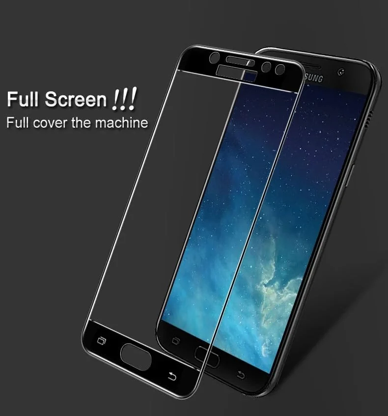DL3 Mobilak 5D Full Glass Screen Protector For Samsung Galaxy J7 Pro. Black Frame - Clear