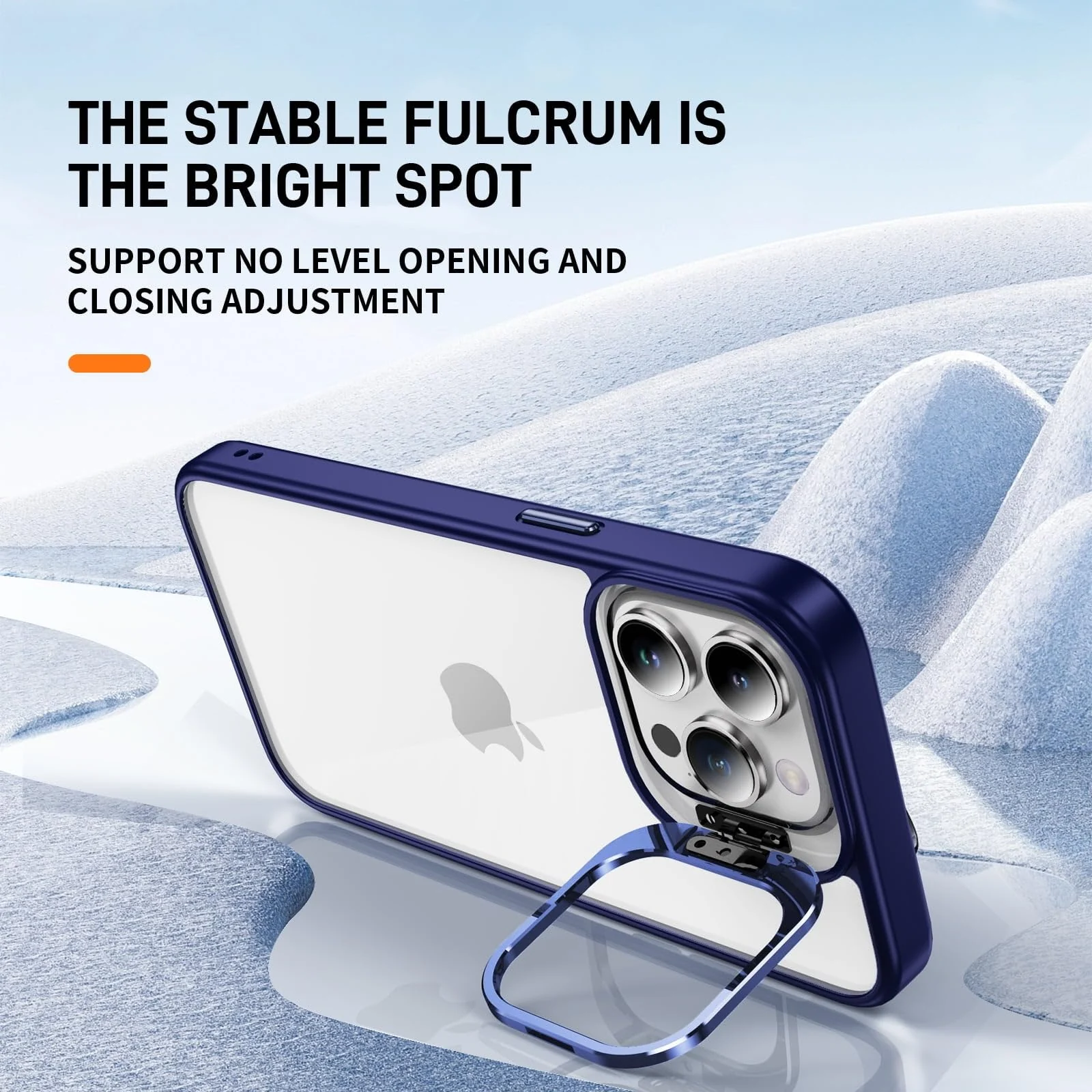 DL3 Mobilak Clear PC and TPU Case with Camera Ring Kickstand and Lens Protector for iPhone 15 Pro - Purple