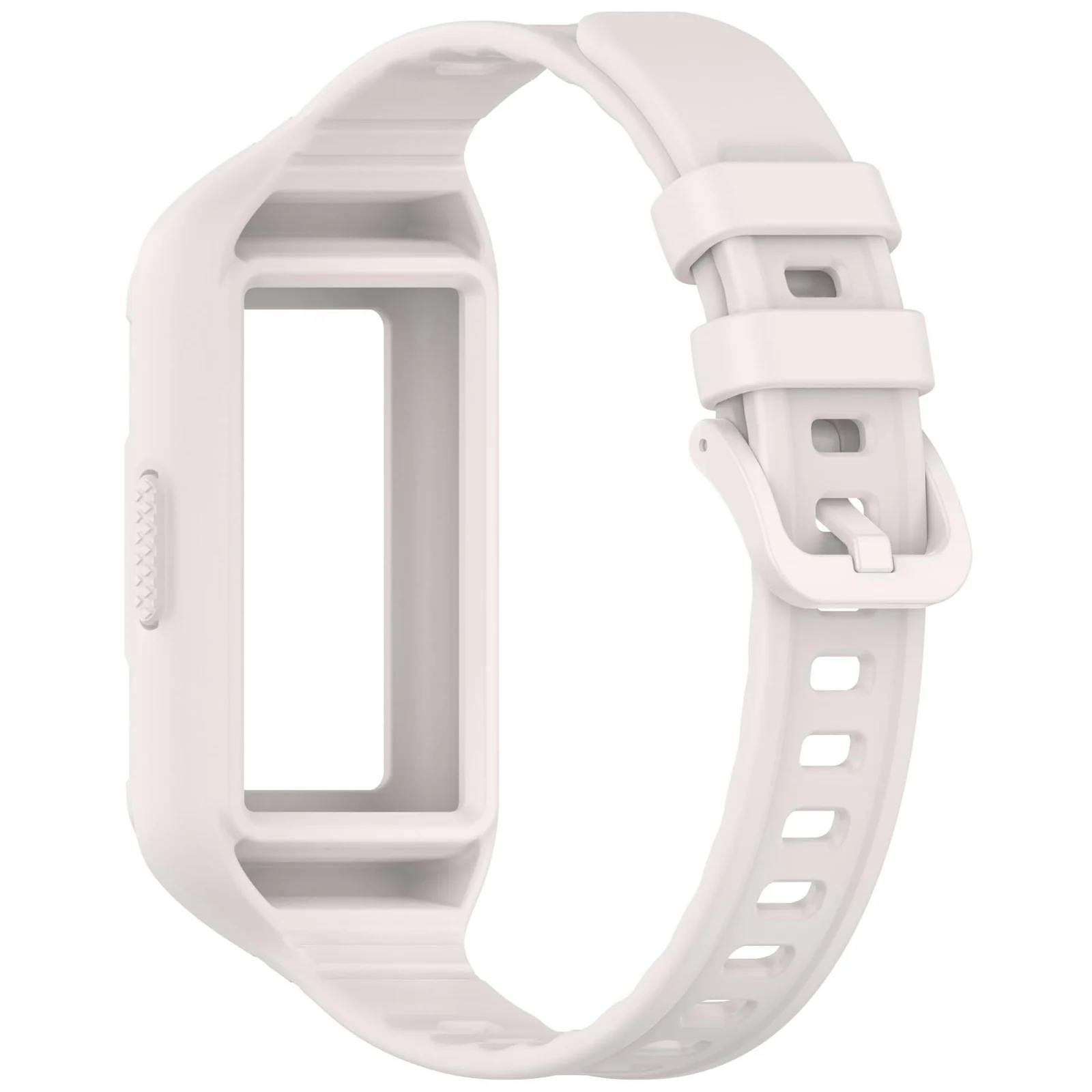 MOBIGON Rugged Silicone Strap with Bumper Case for Huawei Band 11 Pro, Starlight