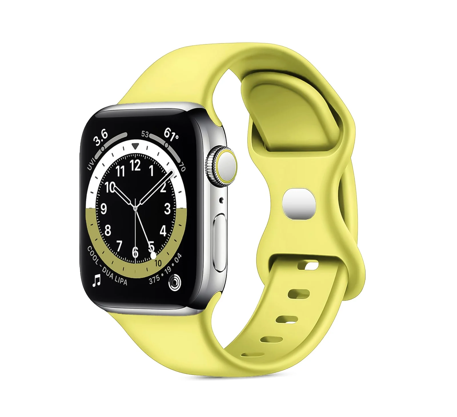DL3 Mobilak Band with Case Compatible with Apple Watch 45mm, Adjustable Silicone Sport Wristband Replacement, Strap With Cover Built-in Glass Screen Protector for iWatch Series 9 8 7 - Black