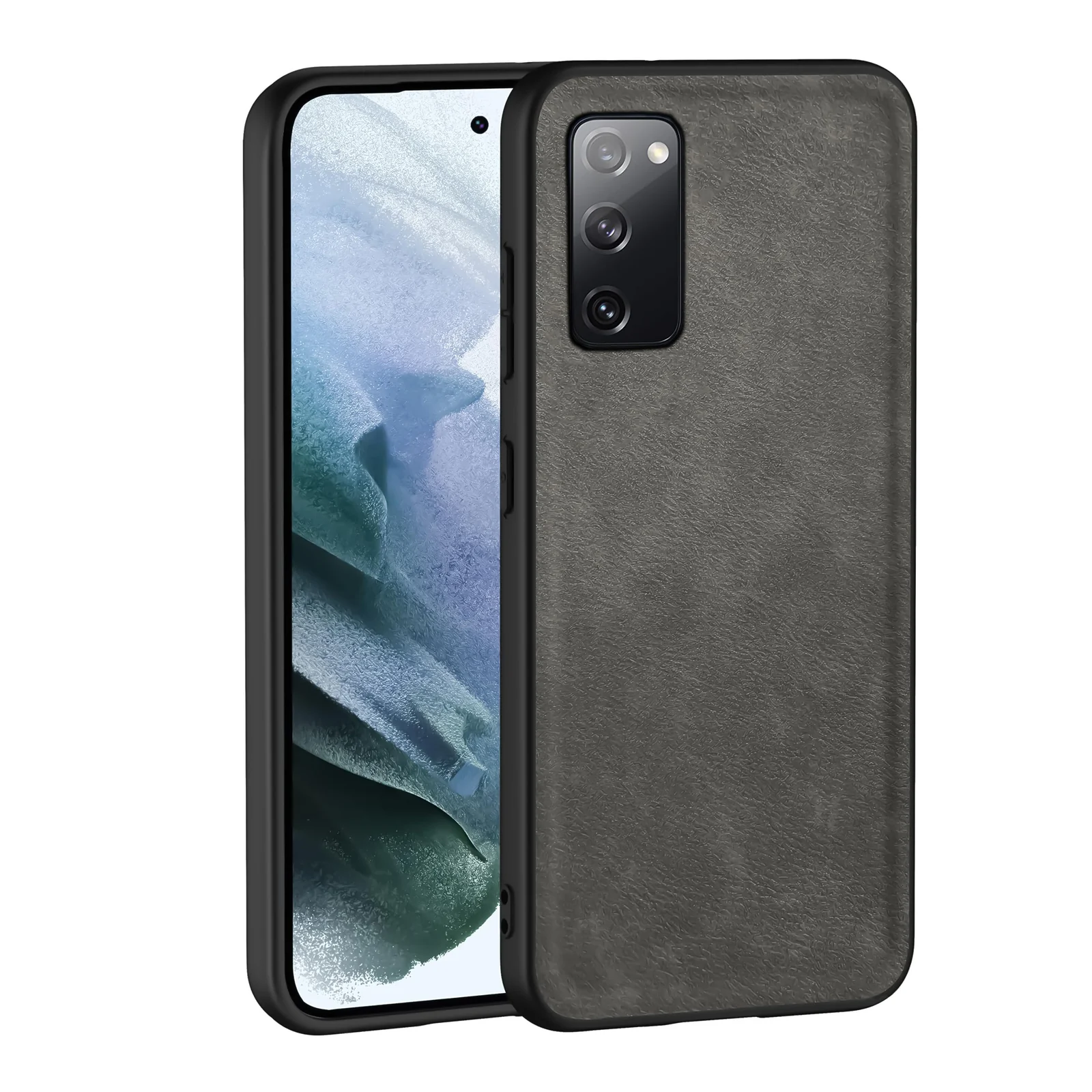 Dl3 Mobilak Case for Samsung Galaxy S20 FE Leather Case,Anti-Drop, Anti-Shock, Non-Slip Texture,Simple Cell Phong Cover (Black)