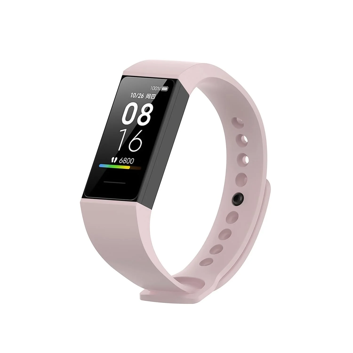 DL3 Mobilak Smart Watch Strap for Xiaomi Mi Band 4C & Redmi Smart Band, Sport Silicone Watch Band Wrist Strap, Replacement Bracelet Wristband Wrist Strap - Light Pink