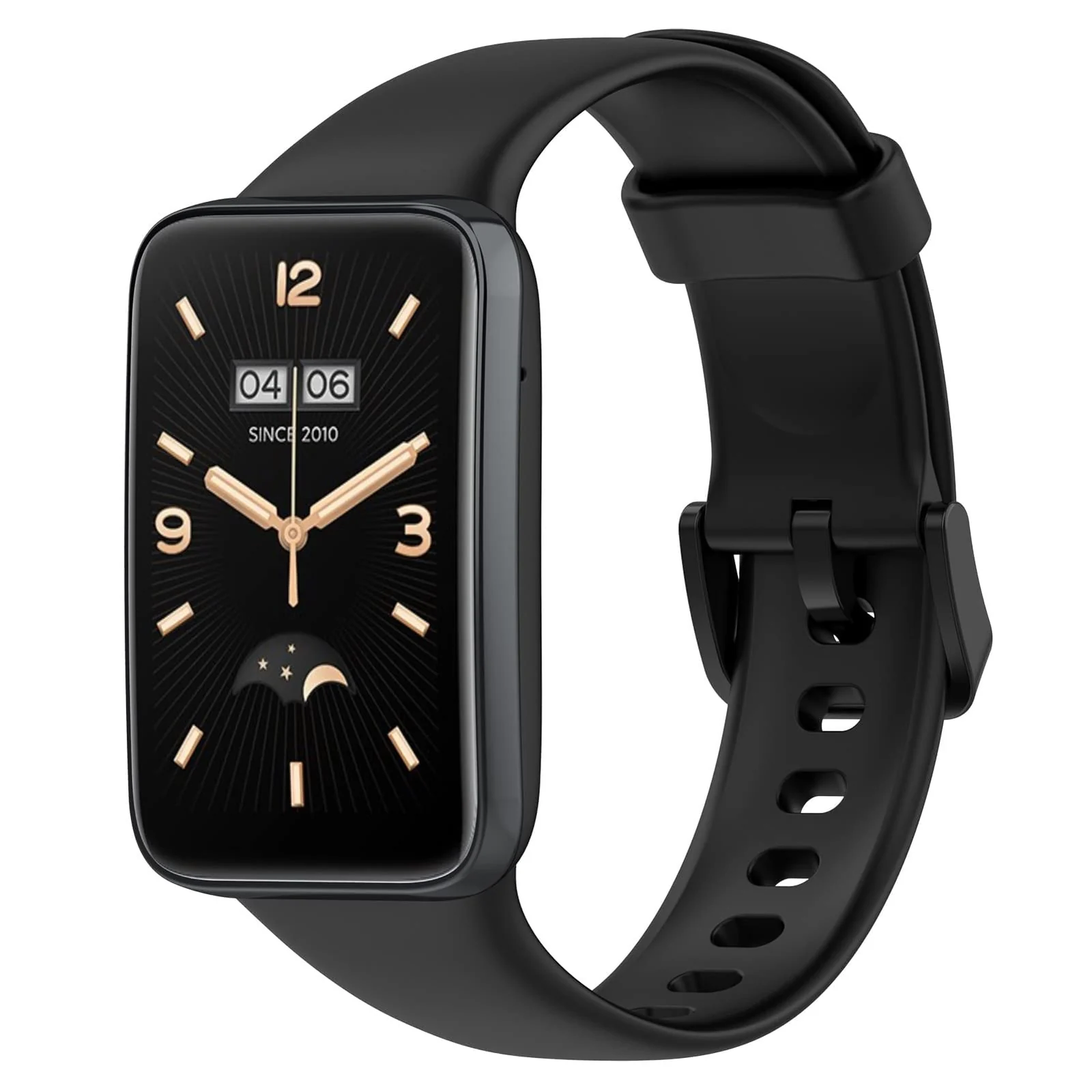 DL3 Mobilak Bands Compatible with Xiaomi Mi Band 7 Pro Watch Replacement Soft Durable Colourful Silicone Watch Band Sports Strap Wristband for Mi Band 7 Pro Smartwatch Accessories - Black