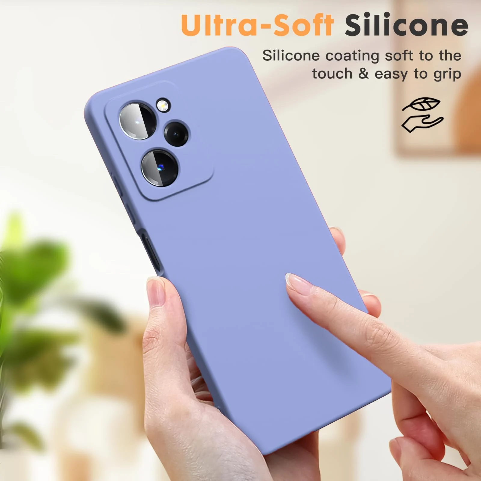 DL3 Mobilak Silicone Protective Case for POCO X5 Pro 5G, Shock-absorbing protection, Scratch-resistant surface, Soft microfiber lining - Baby Blue