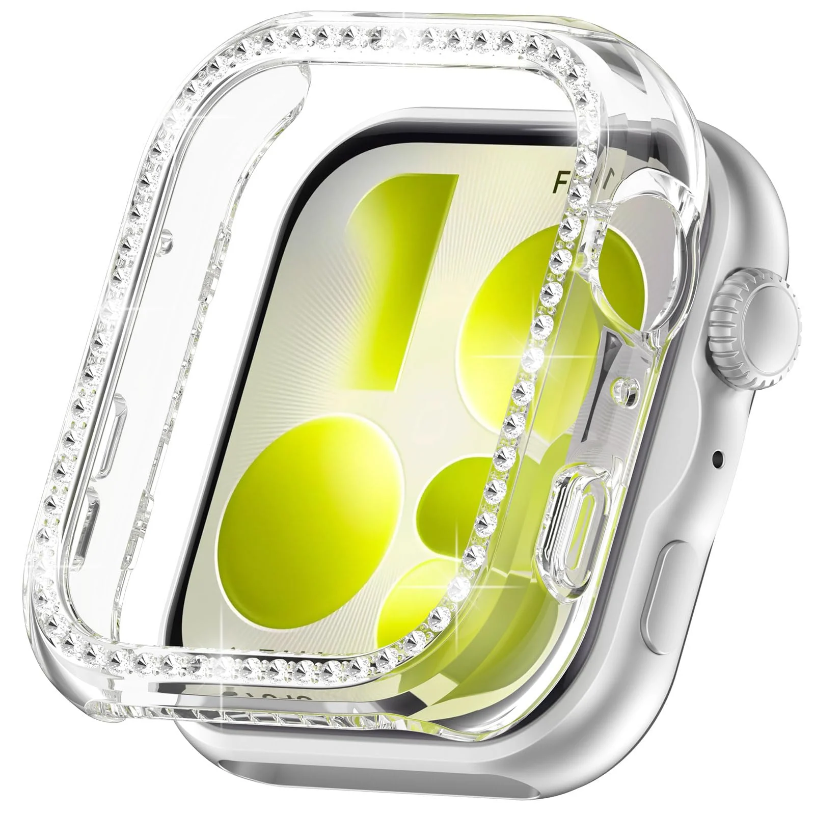 DL3 MOBILAK Crystal Bling Hard PC Watch Bumper for Huawei Watch Fit 5, Clear