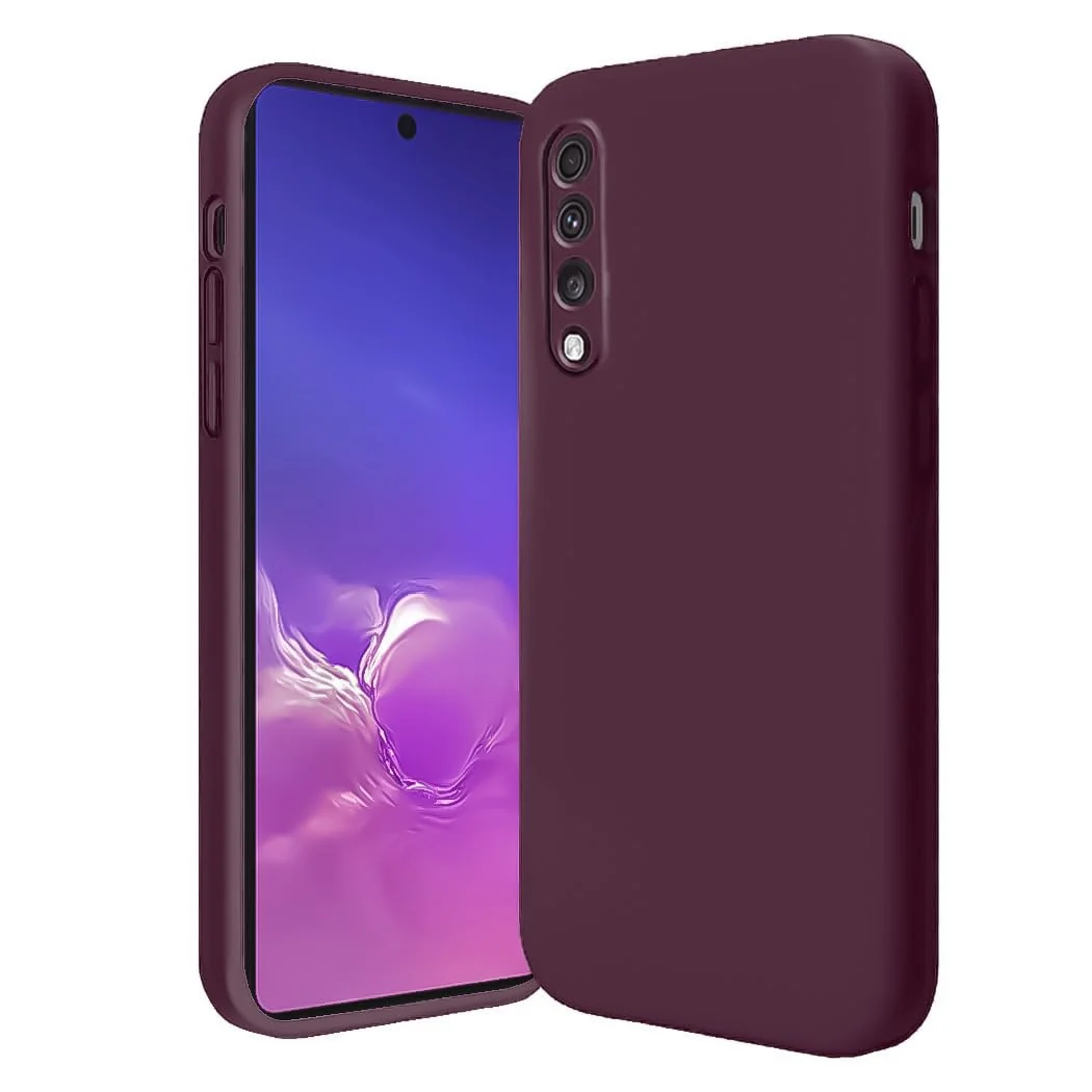 DL3 Mobilak Soft Silicone Gel Bumper Case for Samsung Galaxy A70 / A70s - Wine Red