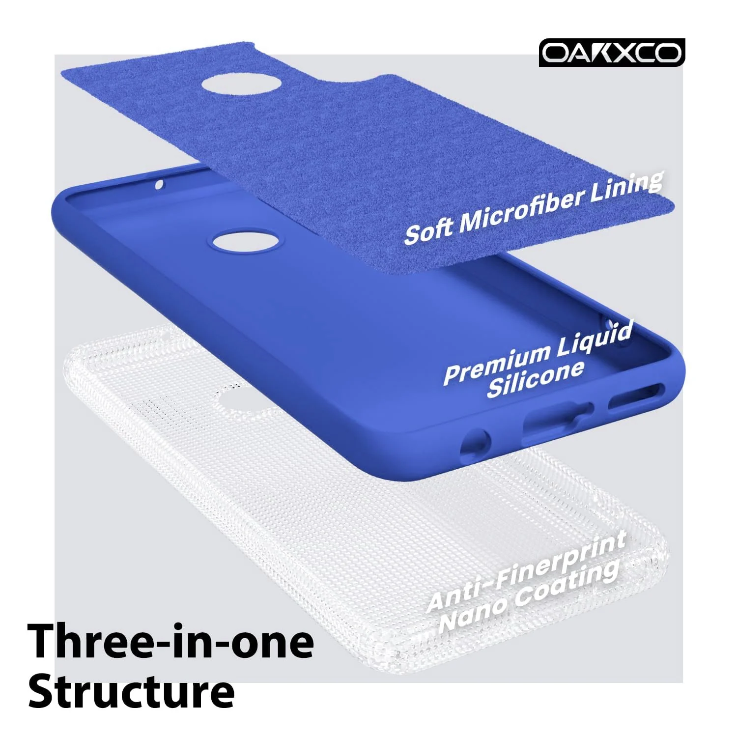 DL3 Mobilak Silicone Protective Case for Huawei P30 Lite / Nova 4E, Shock-absorbing protection, Scratch-resistant surface, Soft microfiber lining - Light Blue