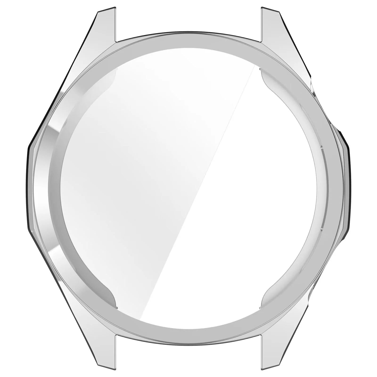DL3 Mobilak Case for Huawei Watch GT6 46MM, Case with Screen Protector, HD Protection Cover, Soft Silicone Screen Protector Cover for Huawei Watch GT 6 46MM - Silver