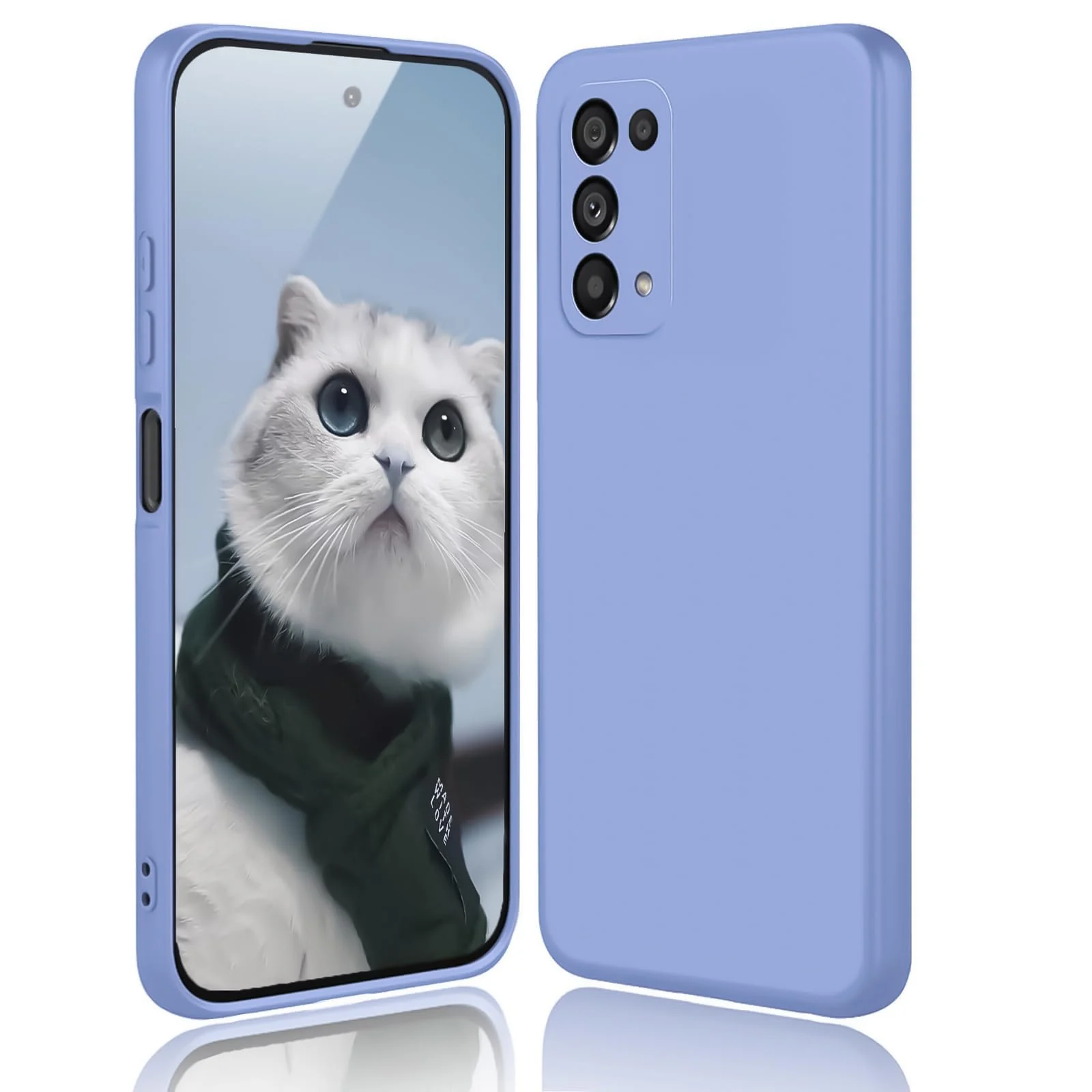 DL3 Mobilak Liquid Silicone Protective Case with Soft Microfiber Lining with Full Camera Protection for realme 7 Pro - Baby Blue