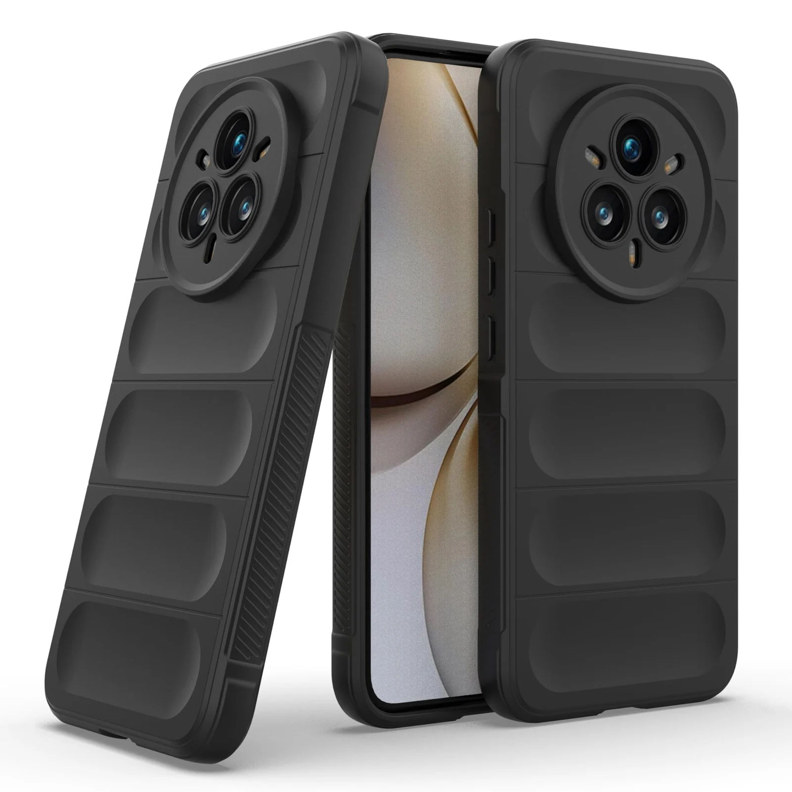 DL3 Mobilak Flexible Silicone and TPU Protective Case with Camera Protection for realme 14 Pro Plus 5G - Black