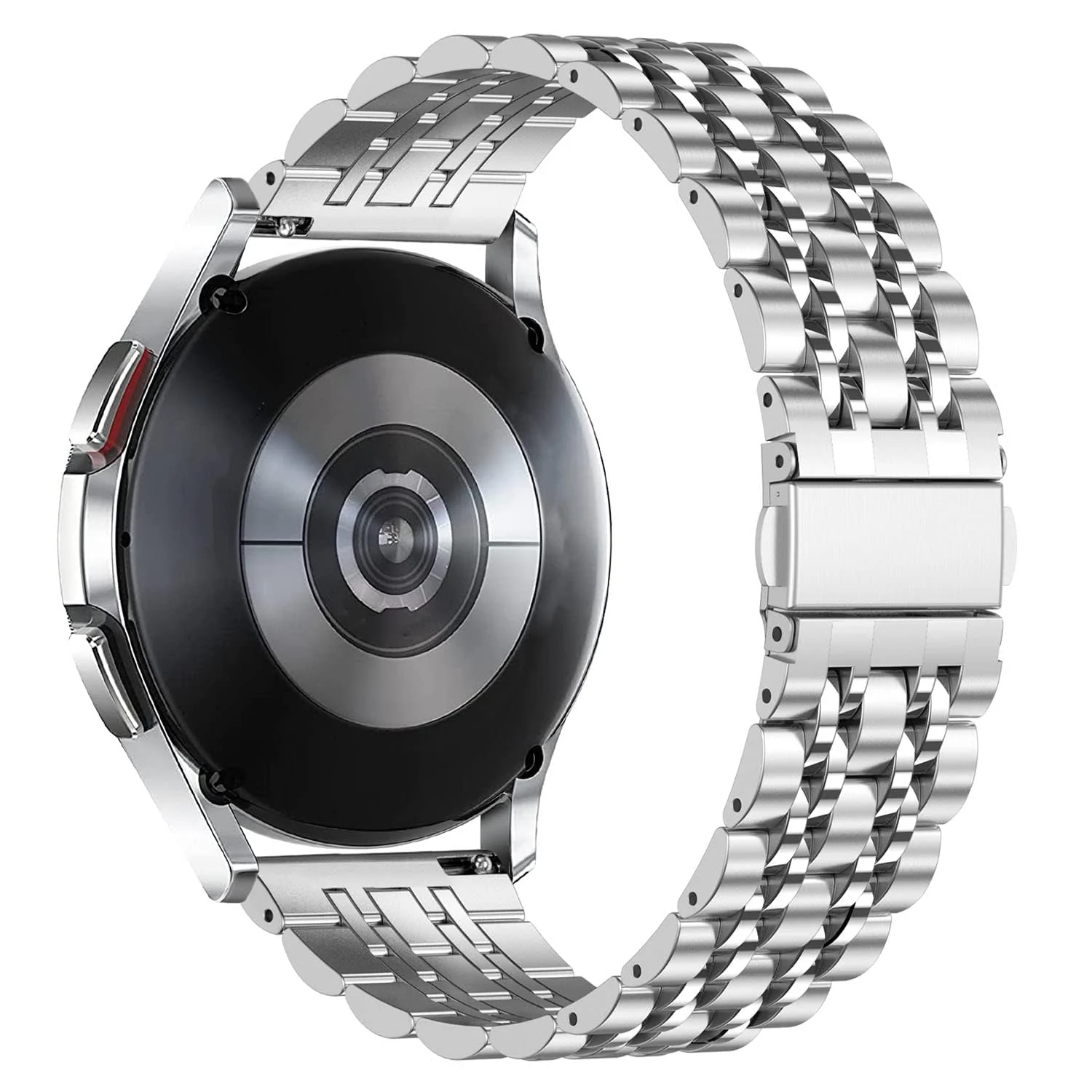 DL3 Mobilak Metal Band 20MM Strap for Samsung Gear Sport, Watch 4/5/5 Pro, S2 Classic, Active 2 40mm 44mm, Amazfit GTS 3/4/4 Mini, Bip 3/Pro/U, GTS 2 Mini/2e - Silver