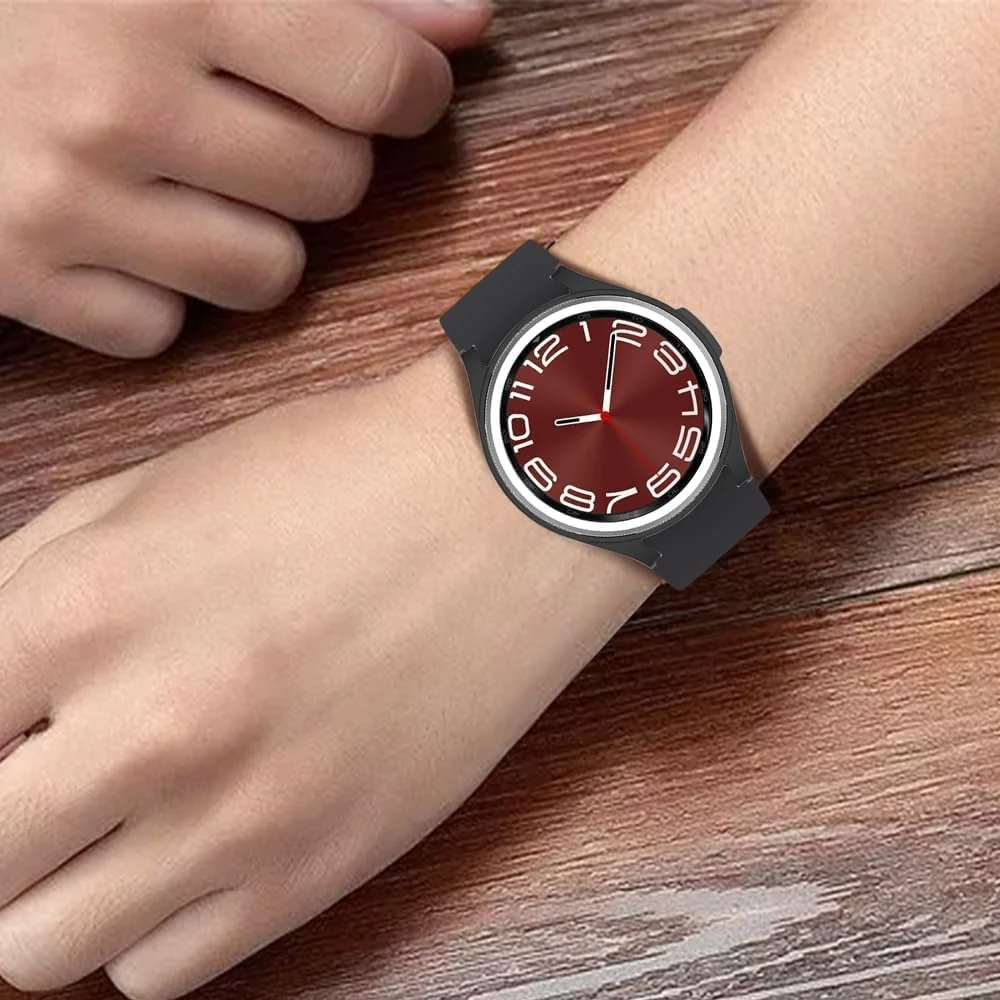 DL3 Mobilak Compatible with Samsung Galaxy Watch 6 Classic 47mm Protective Case - PC Protective Case Cover Shell [NO Screen Film] Compatible with Samsung Galaxy Watch 6 Classic 47mm - Black