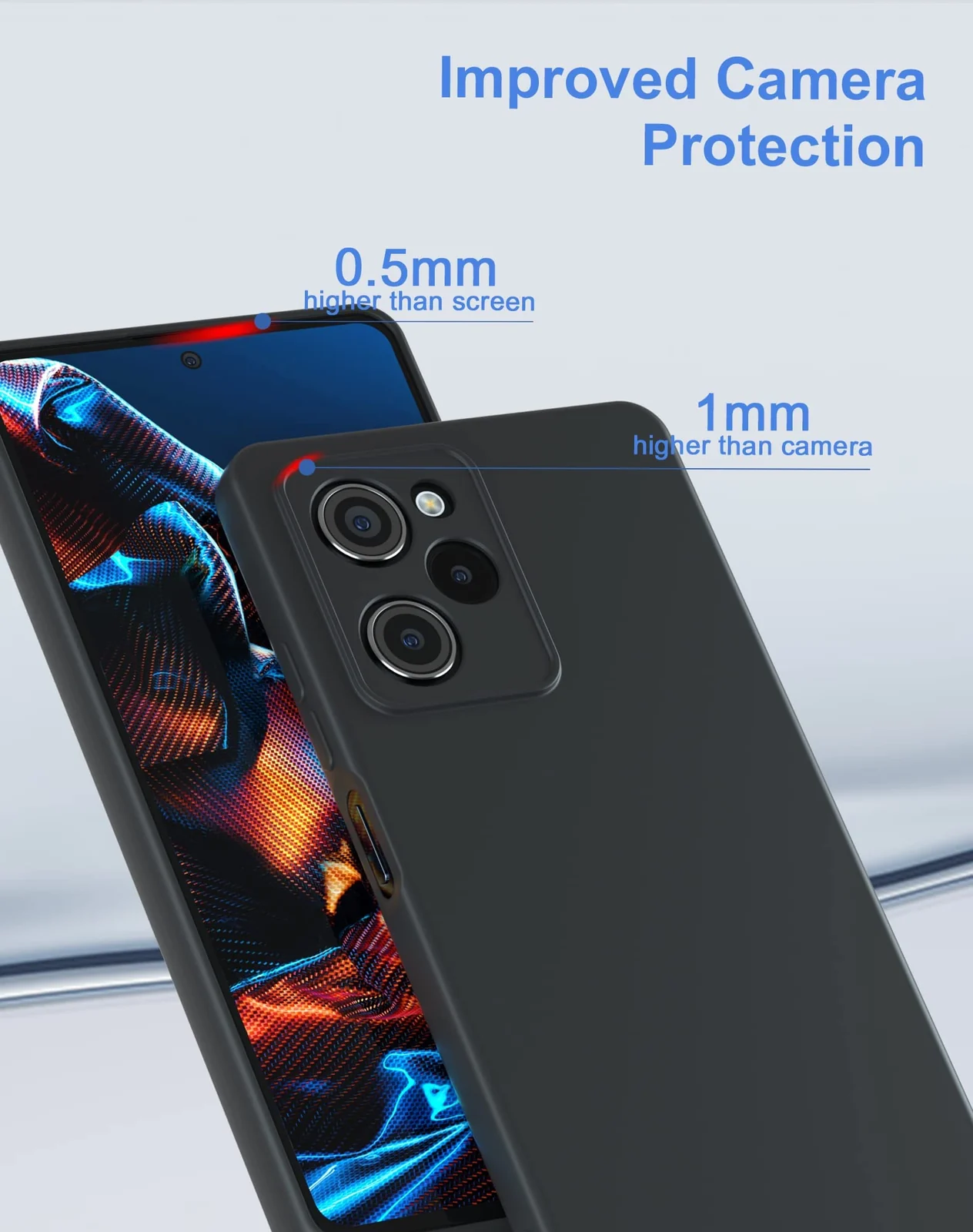 DL3 Mobilak Soft Silicone Gel Bumper Case for POCO X5 Pro 5G - Black