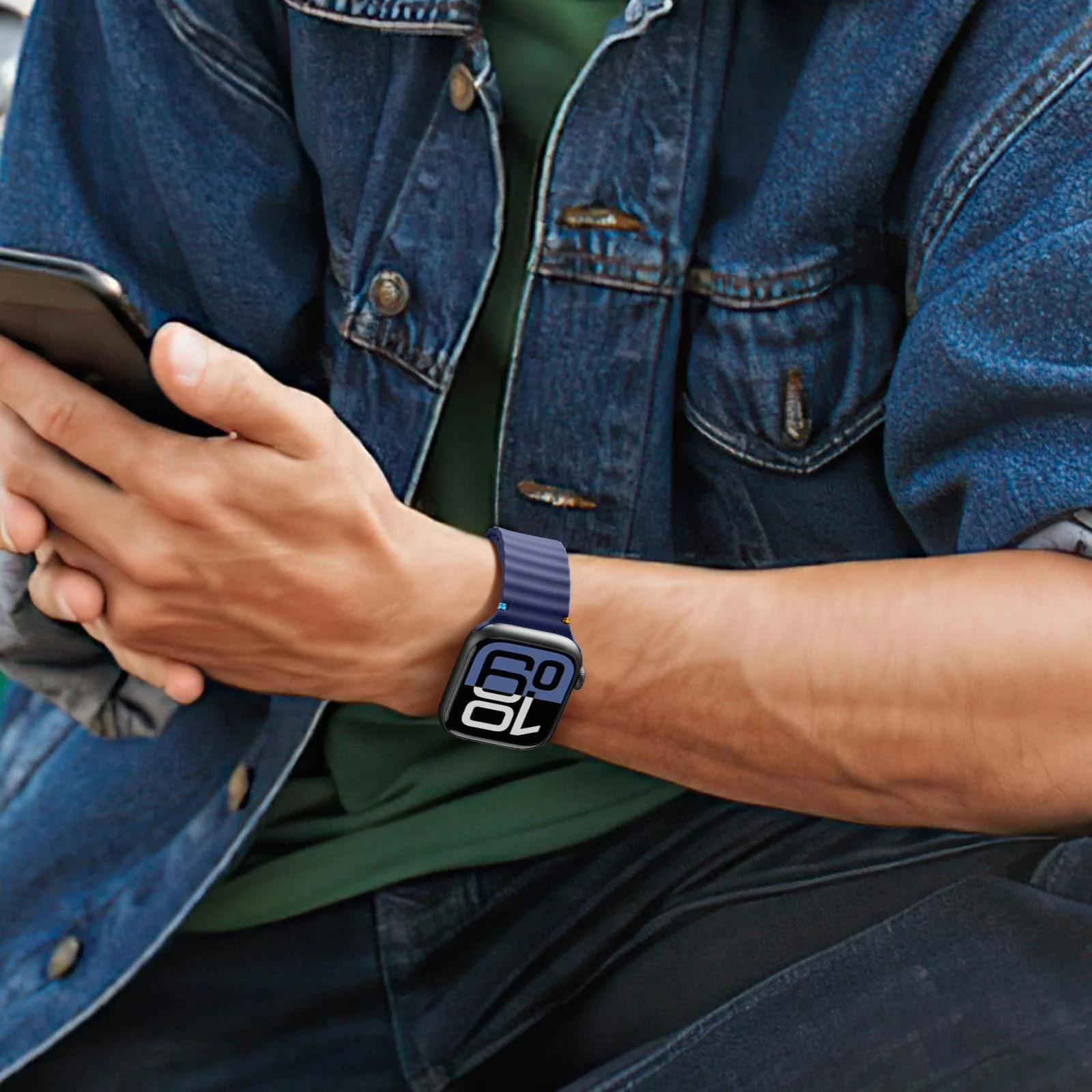 DL3 Mobilak Sport Strap for Apple Watch 49mm (Ultra 3/2/1) 46mm 45mm 44mm 42mm for Women Men, Soft Silicone Replacement Strap for iWatch Series 11/10/9/8/7/6/5/4/3/2/1/SE 3 2 1 - Midnight Blue