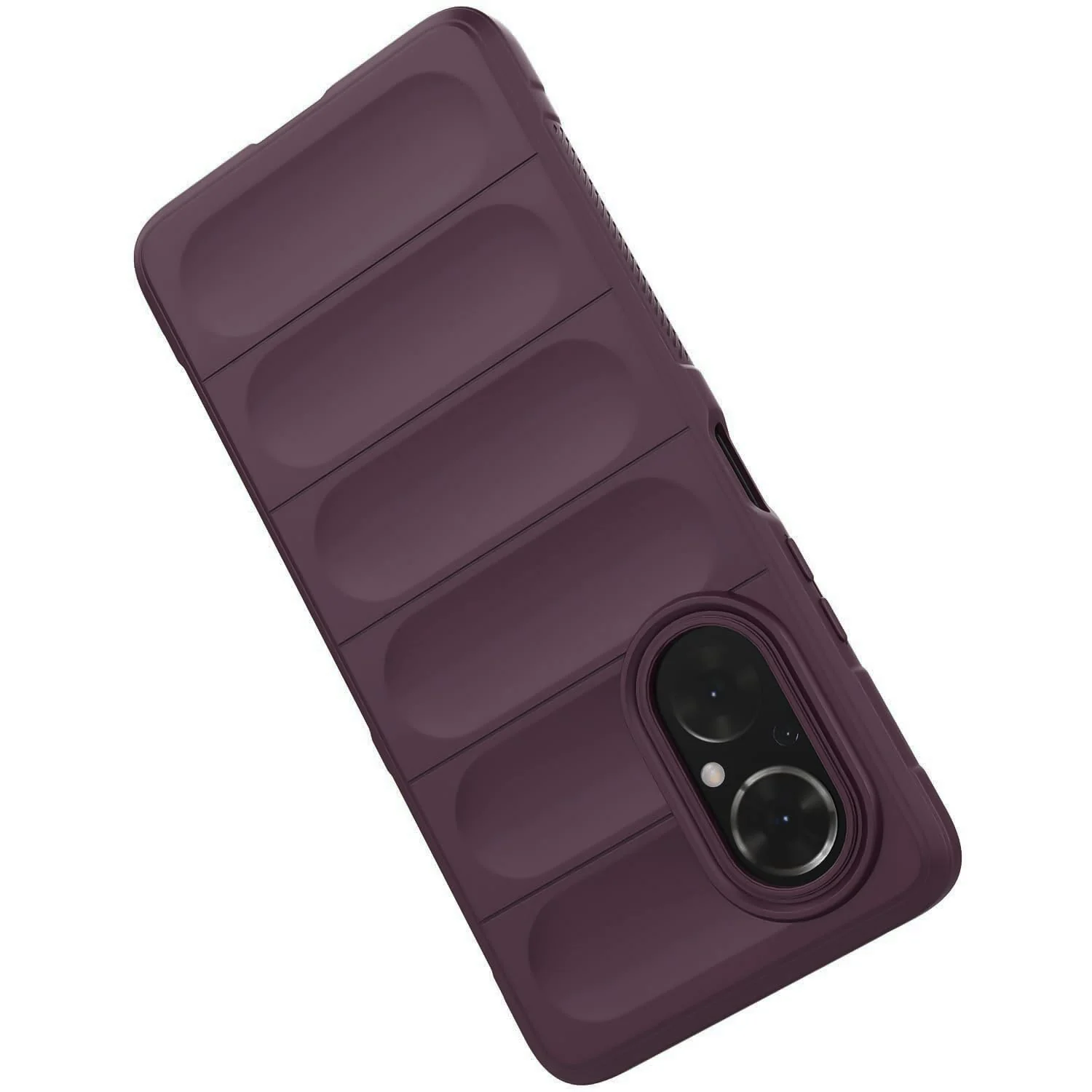 DL3 Mobilak Flexible Silicone and TPU Protective Case with Camera Protection for Huawei Nova 9 SE / Honor 50 SE - Wine Red