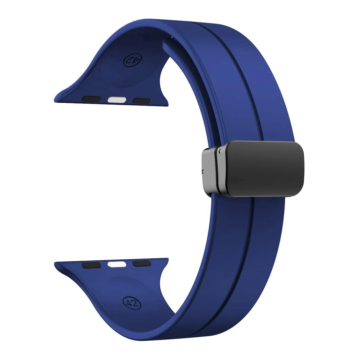 DL3 MOBILAK Magnetic Bands for Apple Watch Ultra/Ultra 2 Band 49mm 45mm 44mm 42mm 41mm 40mm 38mm,Soft Sport Silicone Strap for iwatch Series 9/8/7/6/5/4 (42mm/44mm/45mm/49mm) - Blue