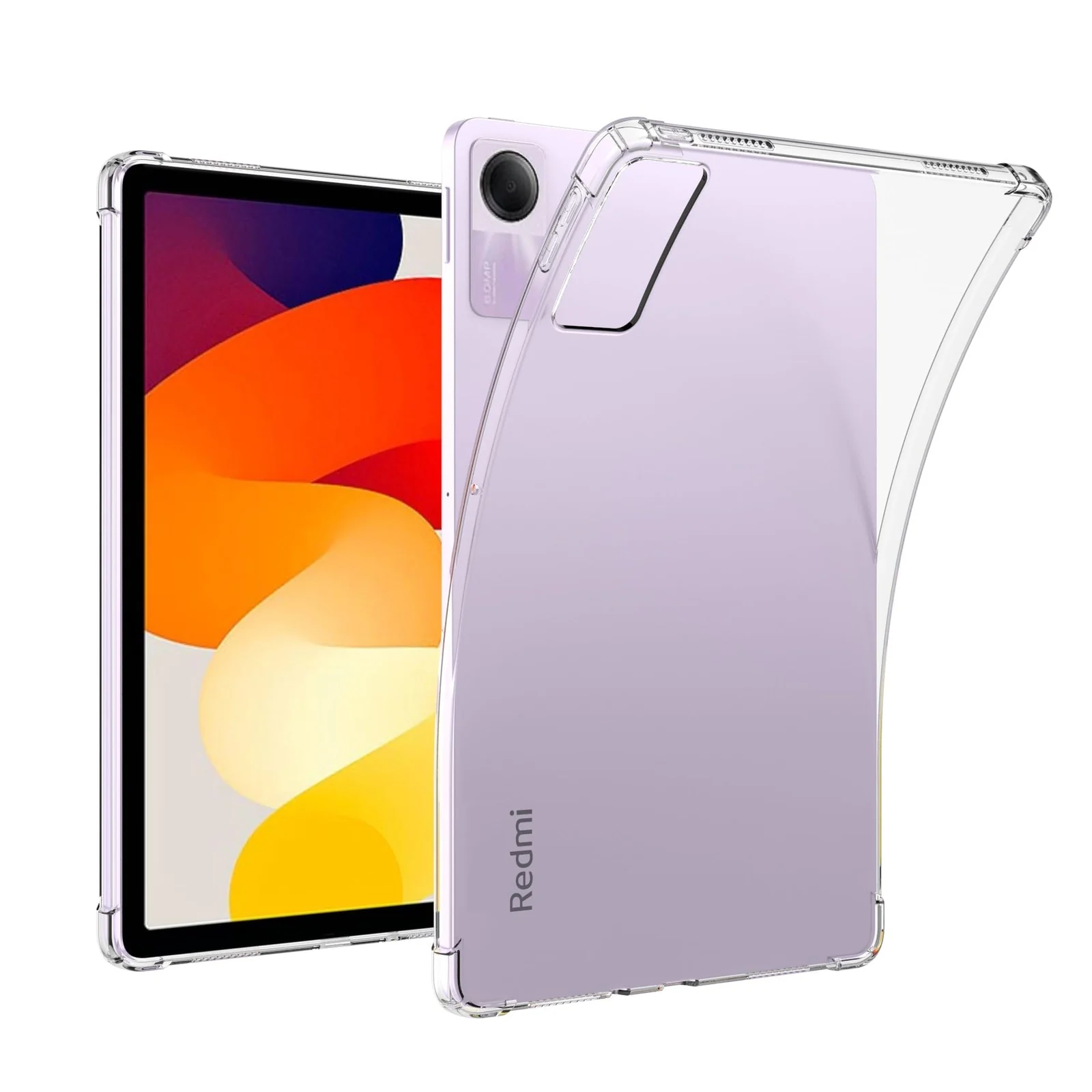 DL3 Mobilak Case Compatible with Xiaomi Redmi Pad SE 11.0 inch Released 2023, Ultra Thin Silicone Air-Corners Shockproof Back Shell HD TPU Protective Cover - Clear