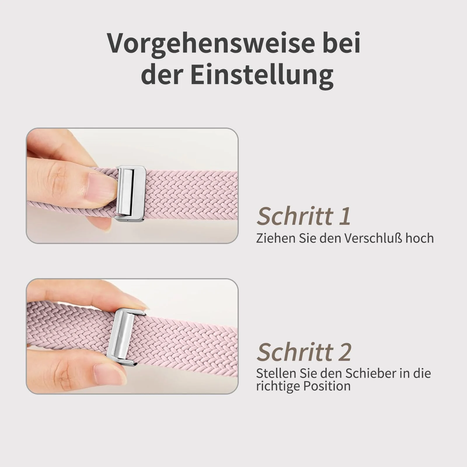 DL3 Mobilak Braided Bracelet Compatible with Redmi Watch 4/5 / 6 / Xiaomi Smart Band 8 Pro/Band 9 Pro, Nylon Magnetic Fabric Elastic Sport Nylon Replacement Strap for Men Women - Pink