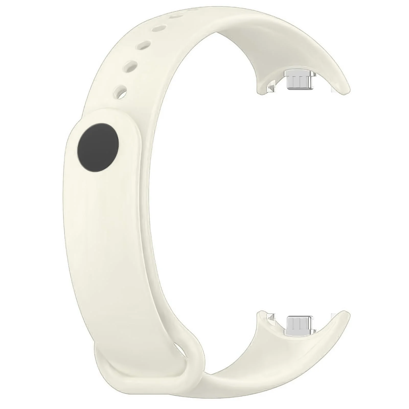 DL3 Mobilak Band Compatible with Xiaomi Mi Band 10/9/8 Replacement Strap, Silicone Skin-Friendly Wrist Strap Adjustable Sports Wristbands for Women Men Xiaomi Smart Band 8/9/10 - Ivory White