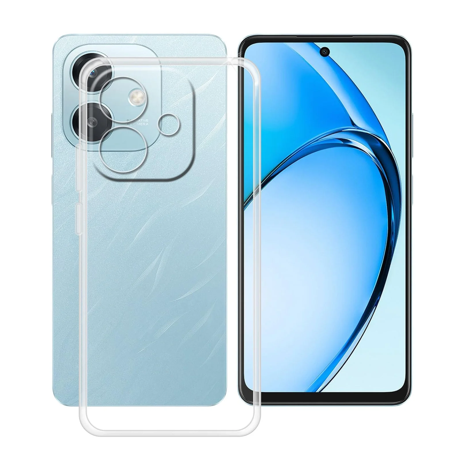 DL3 Mobilak Case Compatible with OPPO A3 / OPPO A3X Case Crystal Soft TPU Gel Case Flexible Silicone Anti-Scratch Camera Protection TPU Cover - Clear