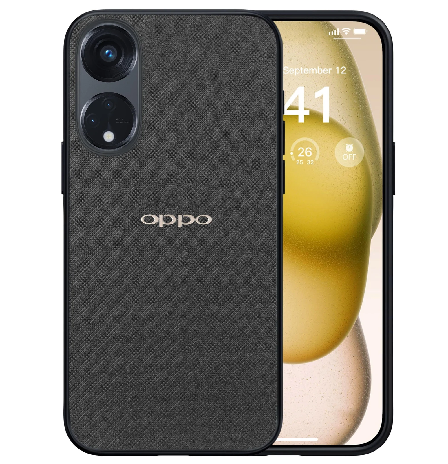 Dl3 Mobilak Compatible with Oppo Reno 8T 5G/Oppo A1 Pro 5G Case Dual Layer Heavy Duty Cell Phone Protective Cover Shockproof Rugged with Non-Slip Textured - Black