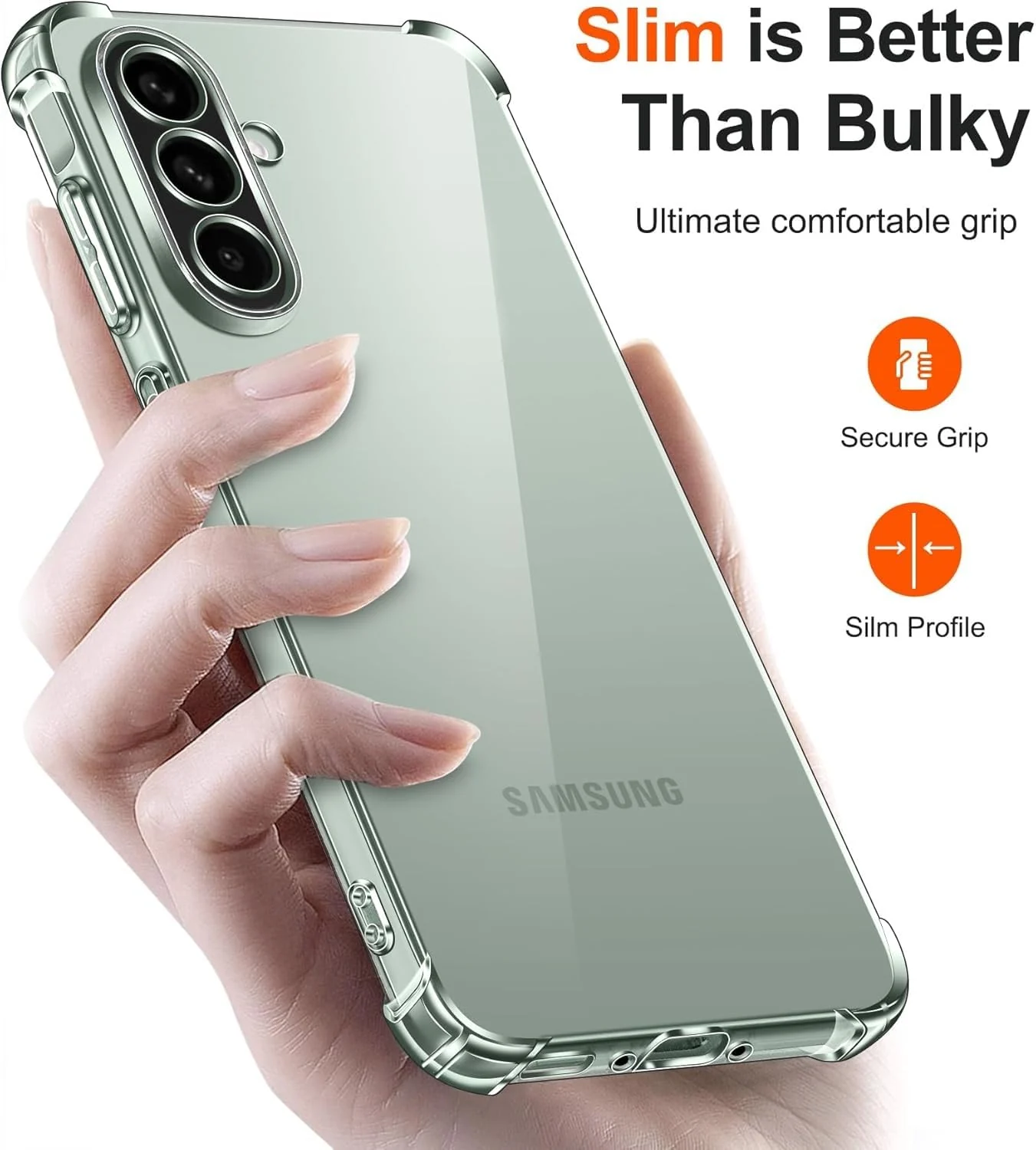 DL3 Mobilak Case Compatible with Samsung Galaxy A56 5G, Cover Silicone TPU Gorilla Anti-shock Protector Camera Shockproof Corners - Clear