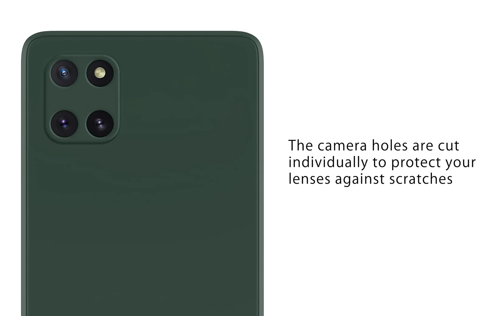 DL3 Mobilak Liquid Silicone Protective Case for Samsung Galaxy Note 10 Lite with Microfiber Lining and Shockproof Design - Green