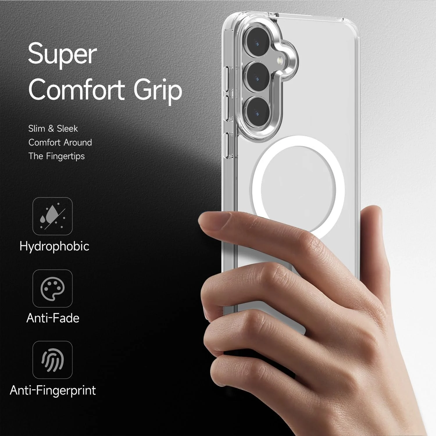 DL3 MOBILAK for Samsung Galaxy S25 FE 5G Case Clear [Compatible with MagSafe] Slim Magnetic Clear Bumper Case for Enhanced Protection and Style