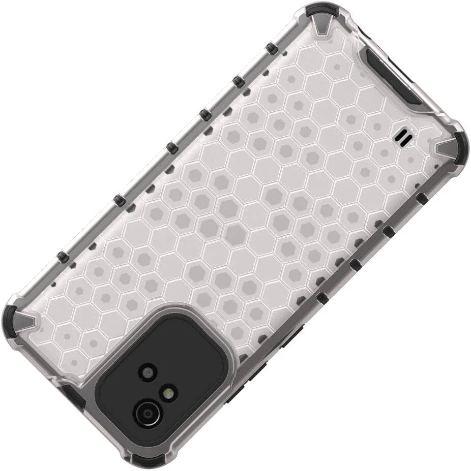 DL3 Mobilak Honeycomb Protective Case for realme C30 / realme Narzo 50i, Shock-absorbing protection, Transparent design, Slim, lightweight profile - Black