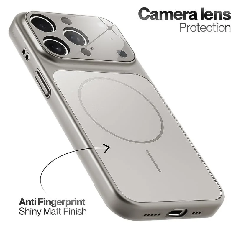 DL3 Mobilak PC Protective Case for iPhone 12 Pro Max, Compatible with MagSafe accessories, Supports wireless charging, Camera protection - Steel Grey