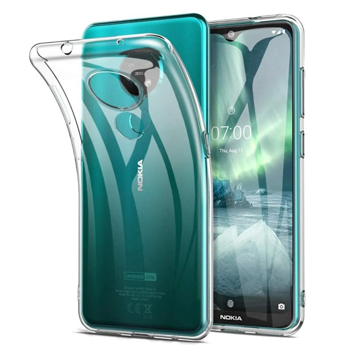 DL3 Mobilak Case Compatible with Nokia C21 Case Crystal Soft TPU Gel Case Flexible Silicone Anti-Scratch Camera Protection TPU Cover - Clear