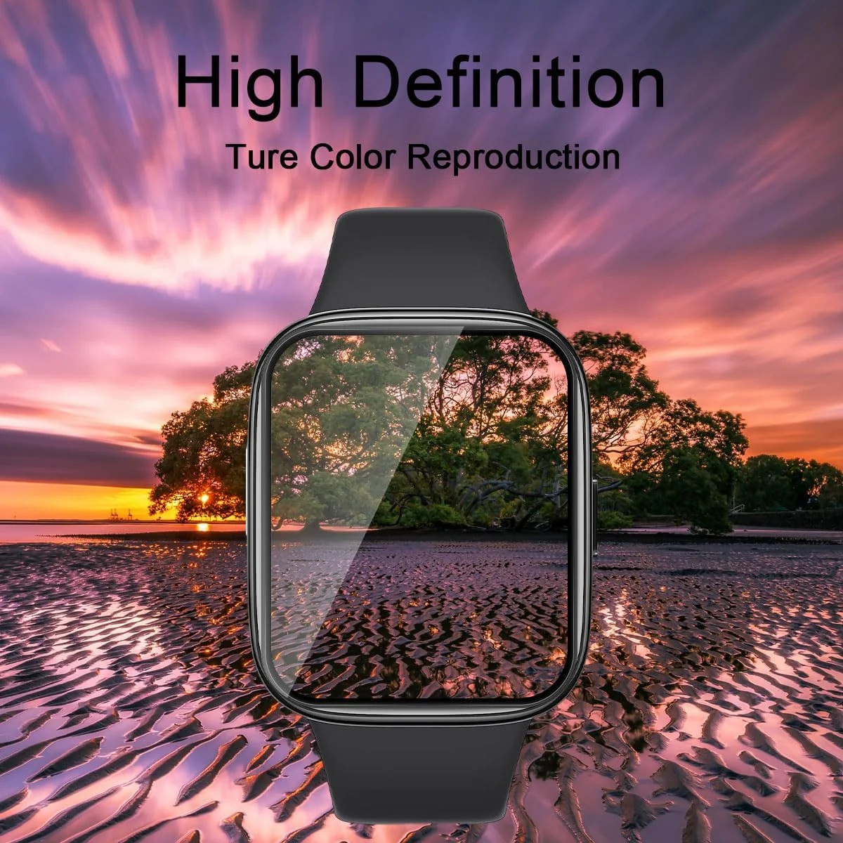 DL3 Mobilak Screen Protector For Xiaomi Redmi Watch 3, 3D Curved Soft Edge Protective Film [Anti-Scratch] [Bubble Free] [Ultra Shatterproof] [High Sensitive] (Not Glass) - Black
