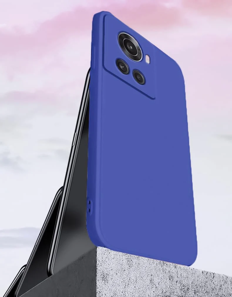 DL3 Mobilak OnePlus 10R Case, Soft Flexible Silicone Gel Rubber Bumper Cover, Full Body Shockproof Protective Phone Case - Royal Blue