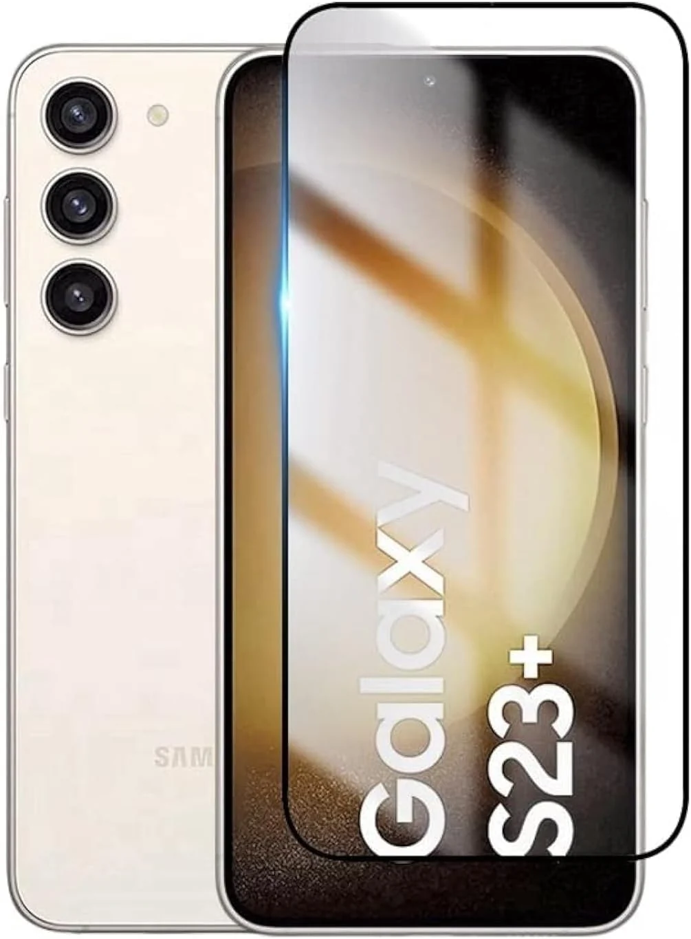 DL3 Mobilak Screen Protector for Samsung Galaxy S23 Plus, Tempered Glass Screen Saver Premium HD Protective, Scratch Resistant, NO-Bubble, 9H Hardness, Full Coverage Film - Clear