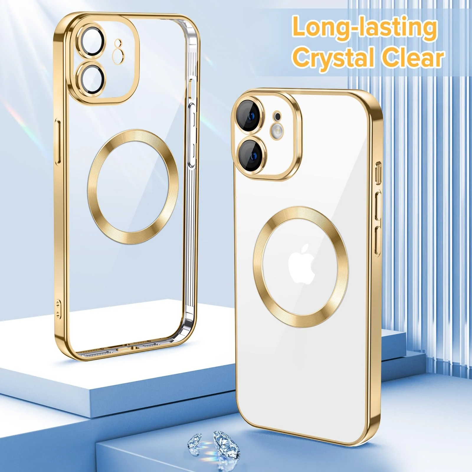 DL3 Mobilak Plated-Edge TPU Protective Case with Camera Protection for iPhone 12 - Gold