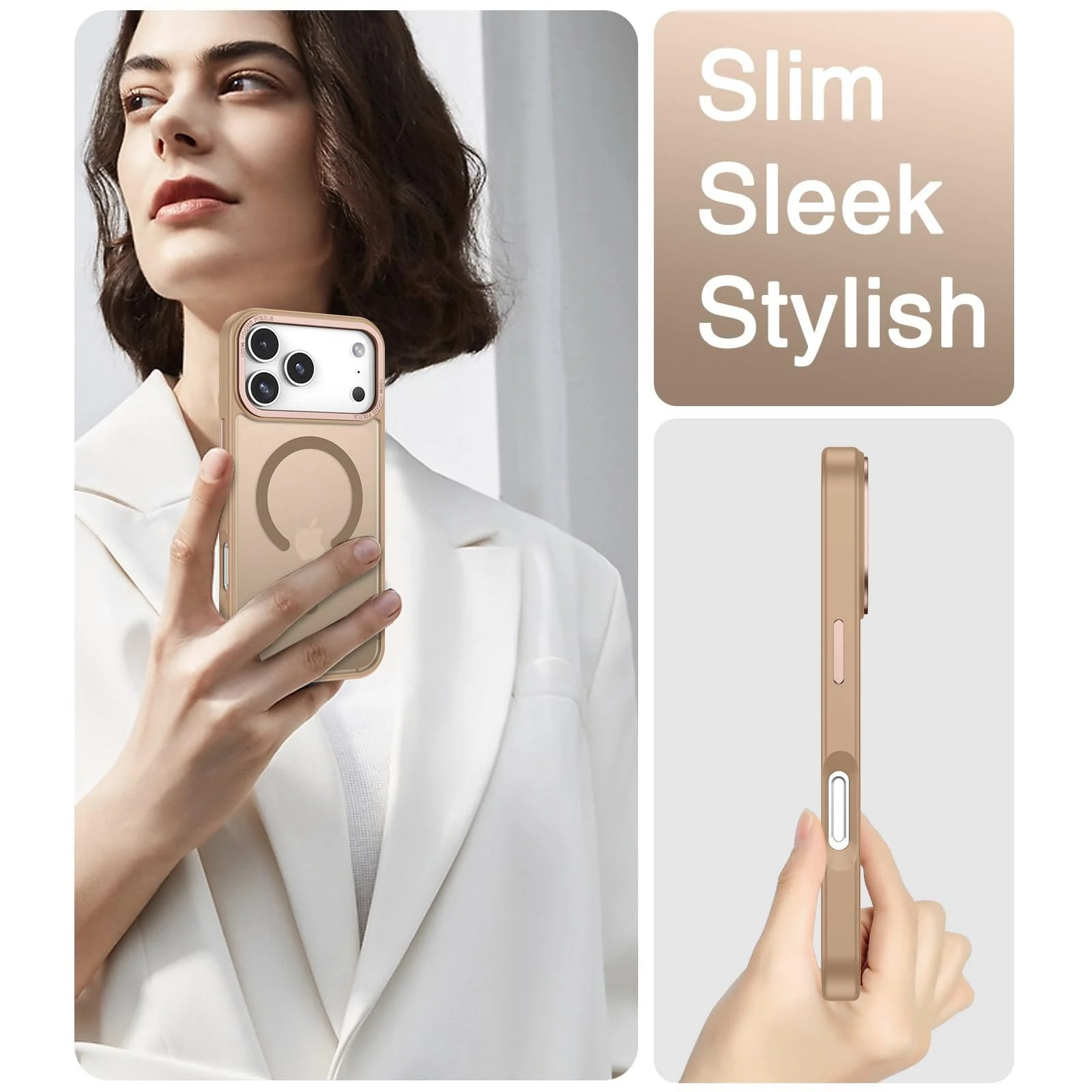 DL3 MOBILAK Protective Phone Case for Apple iPhone 18 Pro and 17 Pro - Desert