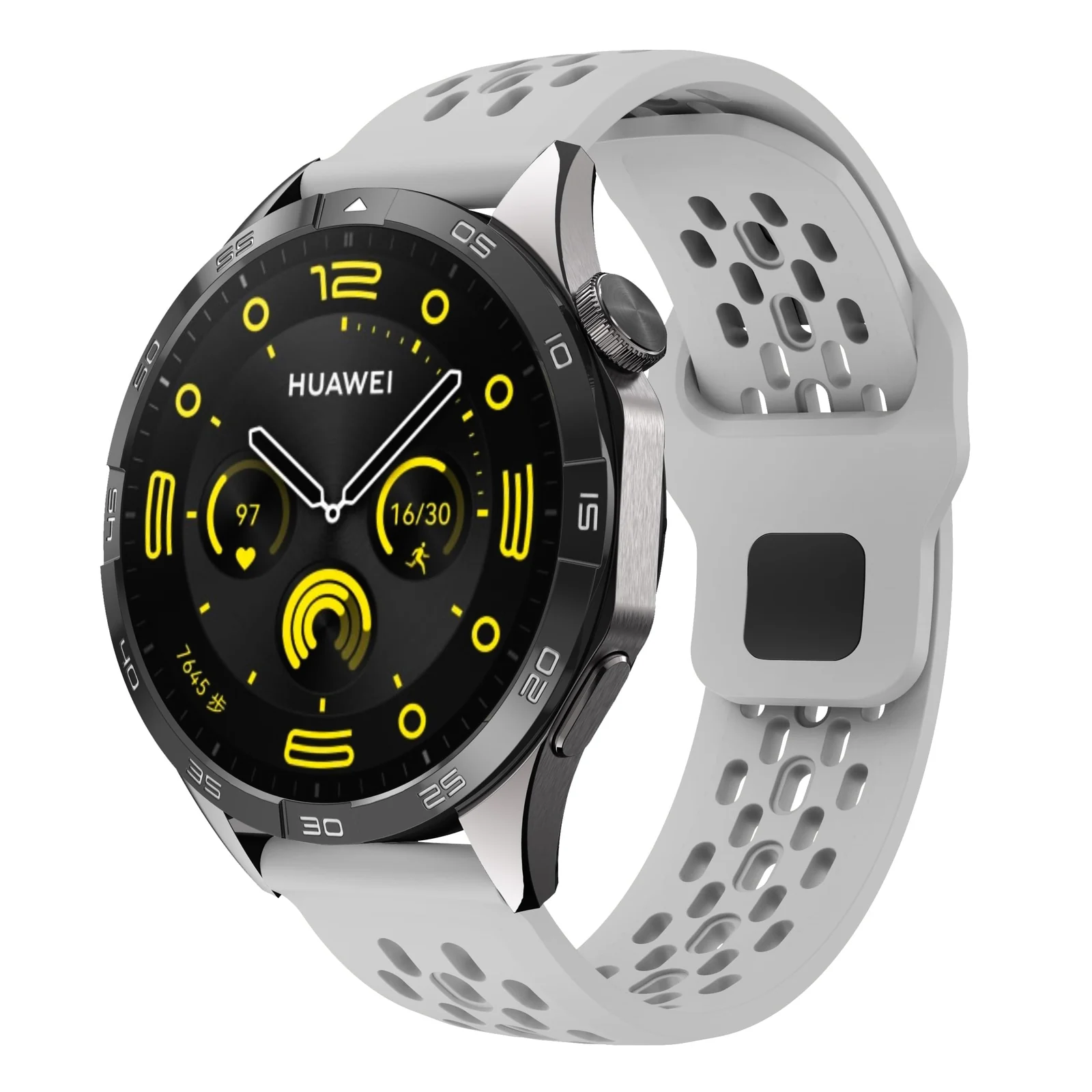DL3 Mobilak 22mm Breathable Sport Band for Xiaomi Redmi Watch 5 Lite/5 Active/Samsung Galaxy Watch 3 45mm/Watch 46mm/Gear S3/Huawei watch GT6 GT5 GT4 GT3 GT2 (46MM)/GT2E/GT 3 Pro/GT 5 Pro, Soft Silicone Strap - Gray
