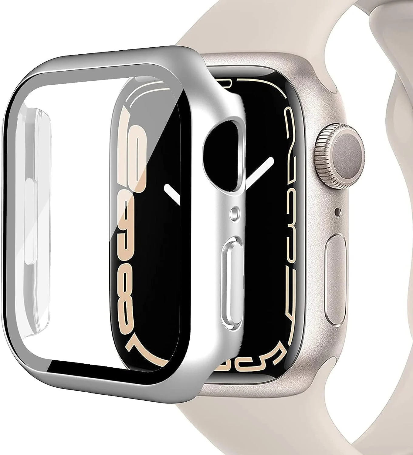DL3 Mobilak Hard Case Designed for Apple Watch SE 6 5 4 40mm, Built-in 9H [HD Clear] Tempered Glass Screen Protector, [Full Protection] Slim Cover for iWatchSE 6 5 4 40mm