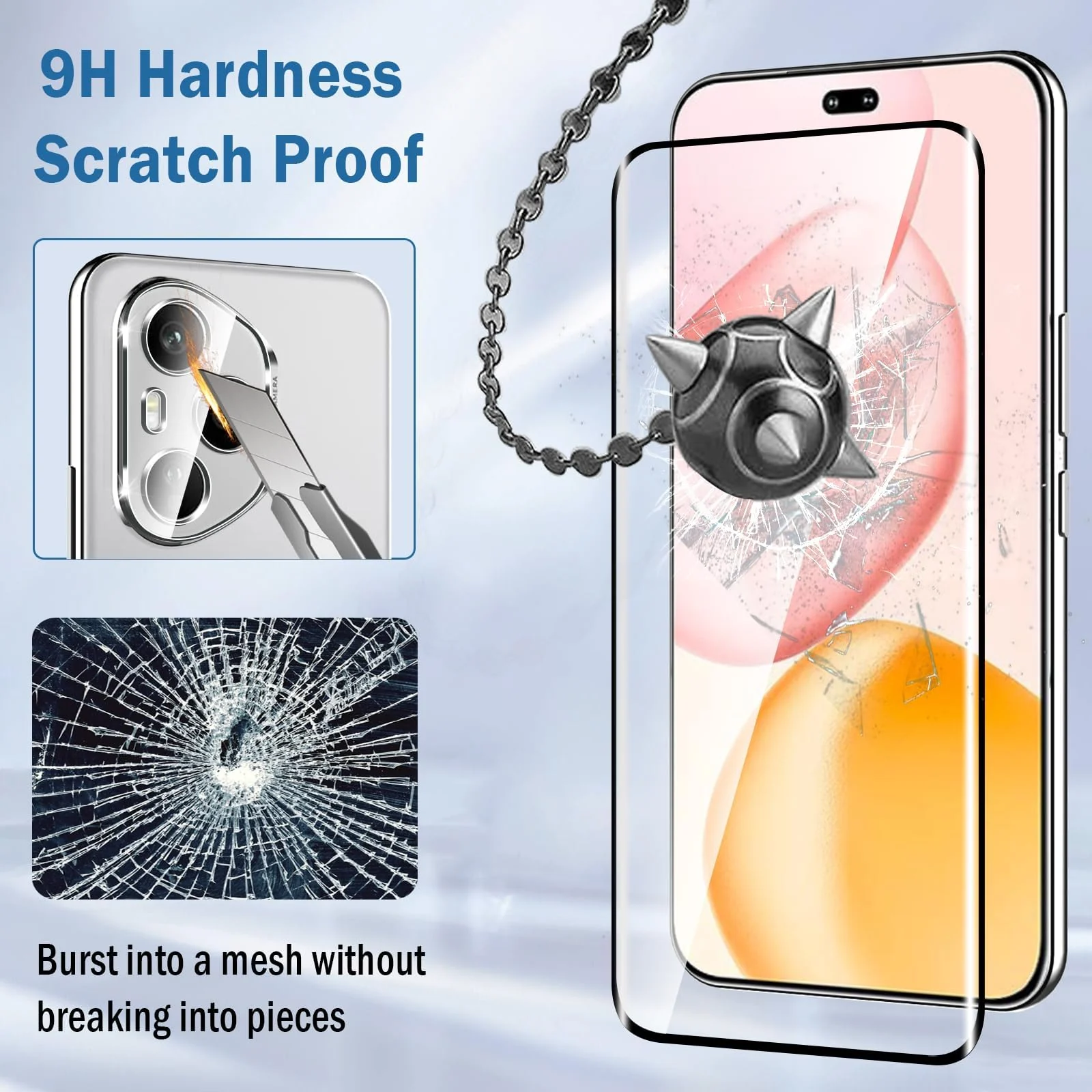 DL3 Mobilak Screen Protector for Honor 400 Pro 5G, Tempered Glass Screen Saver Premium HD Protective, Scratch Resistant, NO-Bubble, 9H Hardness, Full Coverage Film - Clear
