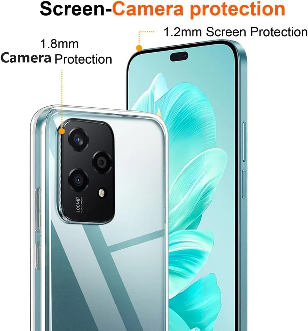 DL3 Mobilak Case Compatible with Honor 200 Lite Case Crystal Soft TPU Gel Case Flexible Silicone Anti-Scratch TPU Cover - Clear