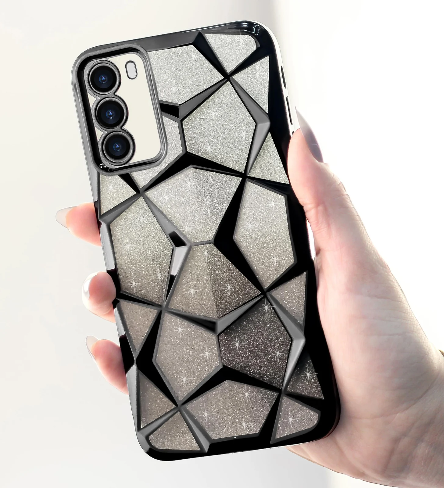 DL3 MOBILAK Gradient Glitter TPU Phone Case for OPPO A16