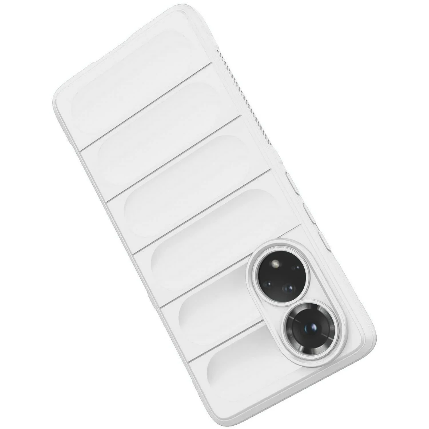 DL3 Mobilak Flexible Silicone and TPU Protective Case with Camera Protection for Honor 50 / Huawei Nova 9 - White