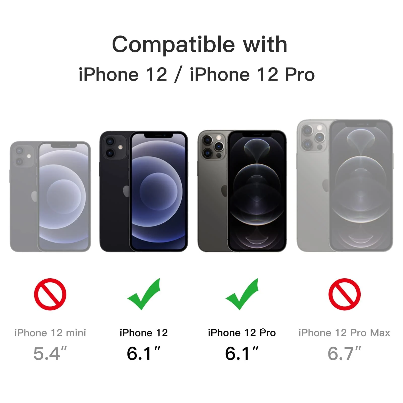 DL3 Mobilak Clear PC and TPU Protective Case for iPhone 12 / iPhone 12 Pro with Shockproof Design and Anti-Yellowing Design - Blue