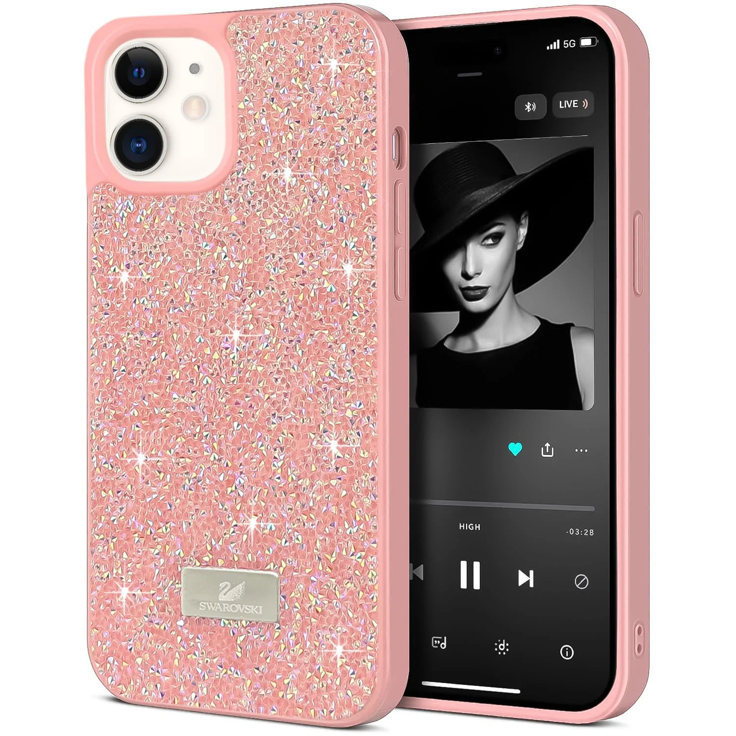 DL3 Mobilak Glitter Protective Case for iPhone 11 (6.1-Inch), Supports wireless charging, Shock-absorbing protection, Scratch-resistant surface